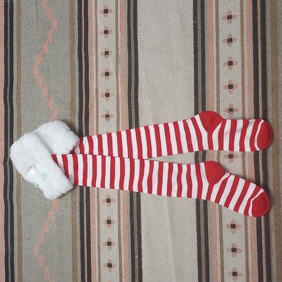 Thigh High Socks. Naughty Santa - Picture 2 of 2